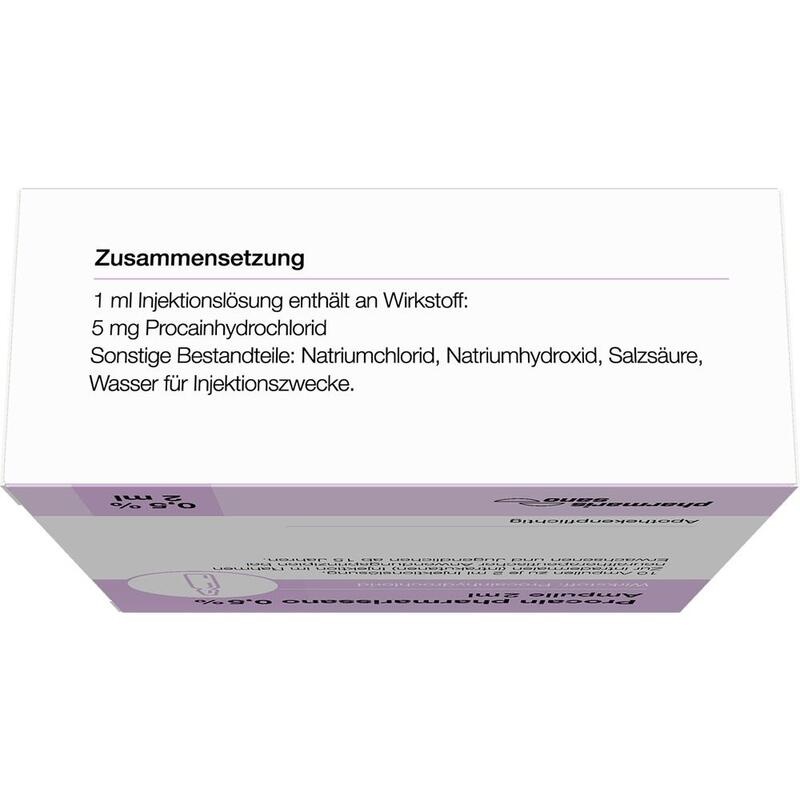 PROCAIN pharmarissano Ampulle 0,5% 2 ml Inj.-Lsg.
