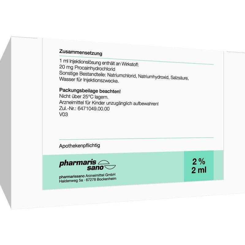 PROCAIN pharmarissano Ampulle 2% 2 ml Inj.-Lsg.