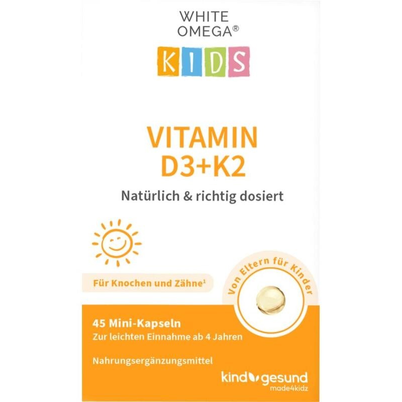 WHITE OMEGA Kids Vitamin D3+K2 Kapseln