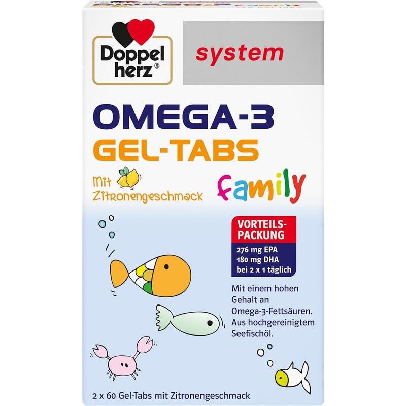 DOPPELHERZ Omega-3 Gel-Tabs family system