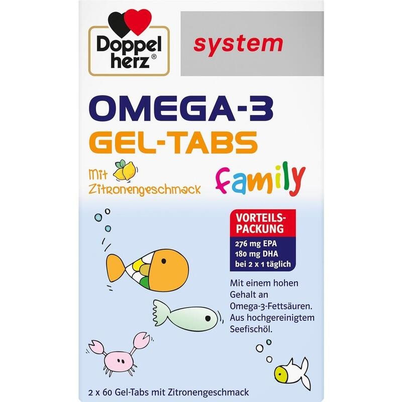 DOPPELHERZ Omega-3 Gel-Tabs family system