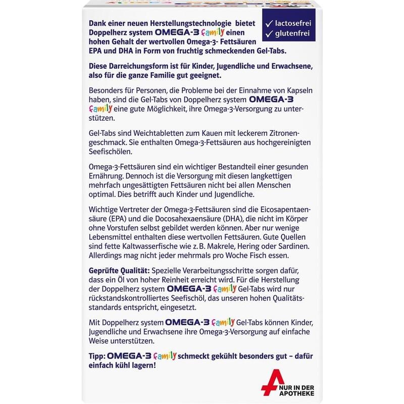 DOPPELHERZ Omega-3 Gel-Tabs family system
