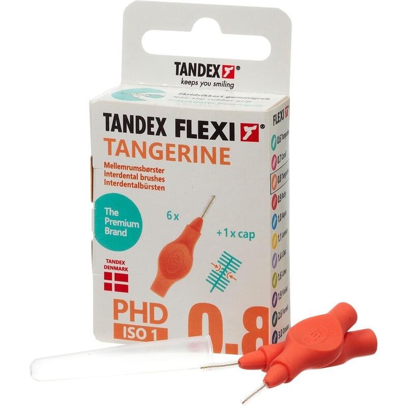 TANDEX FLEXI Interdentalb.PHD 0.8/ISO 1 tangerine