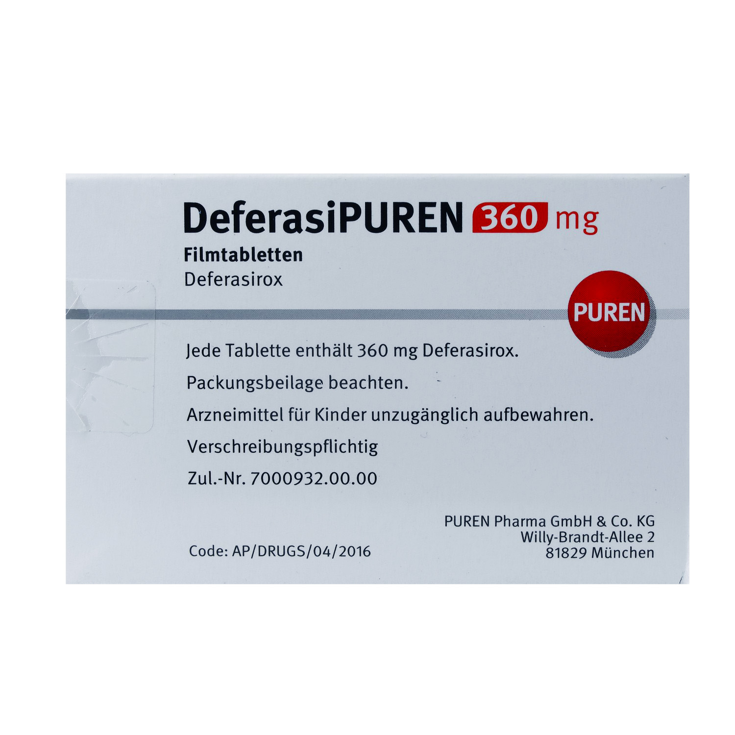 DEFERASIPUREN 360 mg Filmtabletten