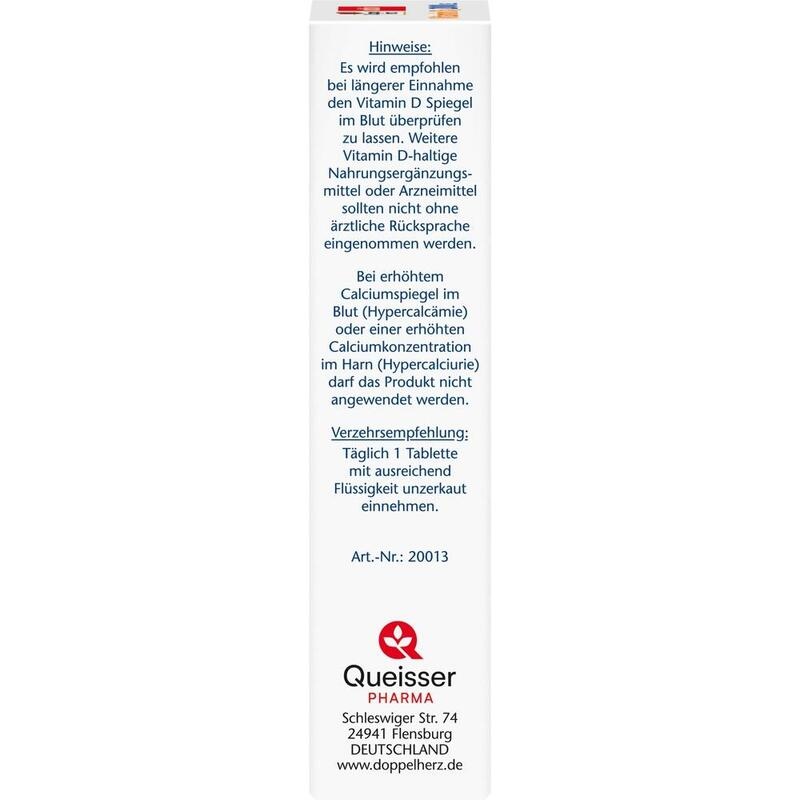 DOPPELHERZ Vitamin D3 2000 I.E. Tabletten