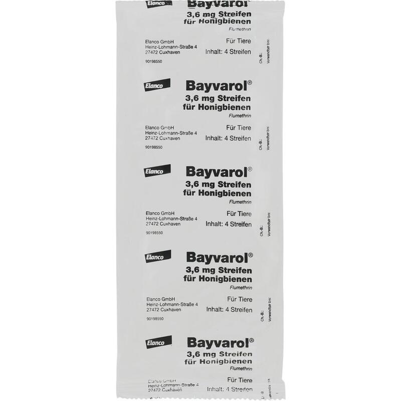 BAYVAROL 3,6 mg Streifen f.Honigbienen