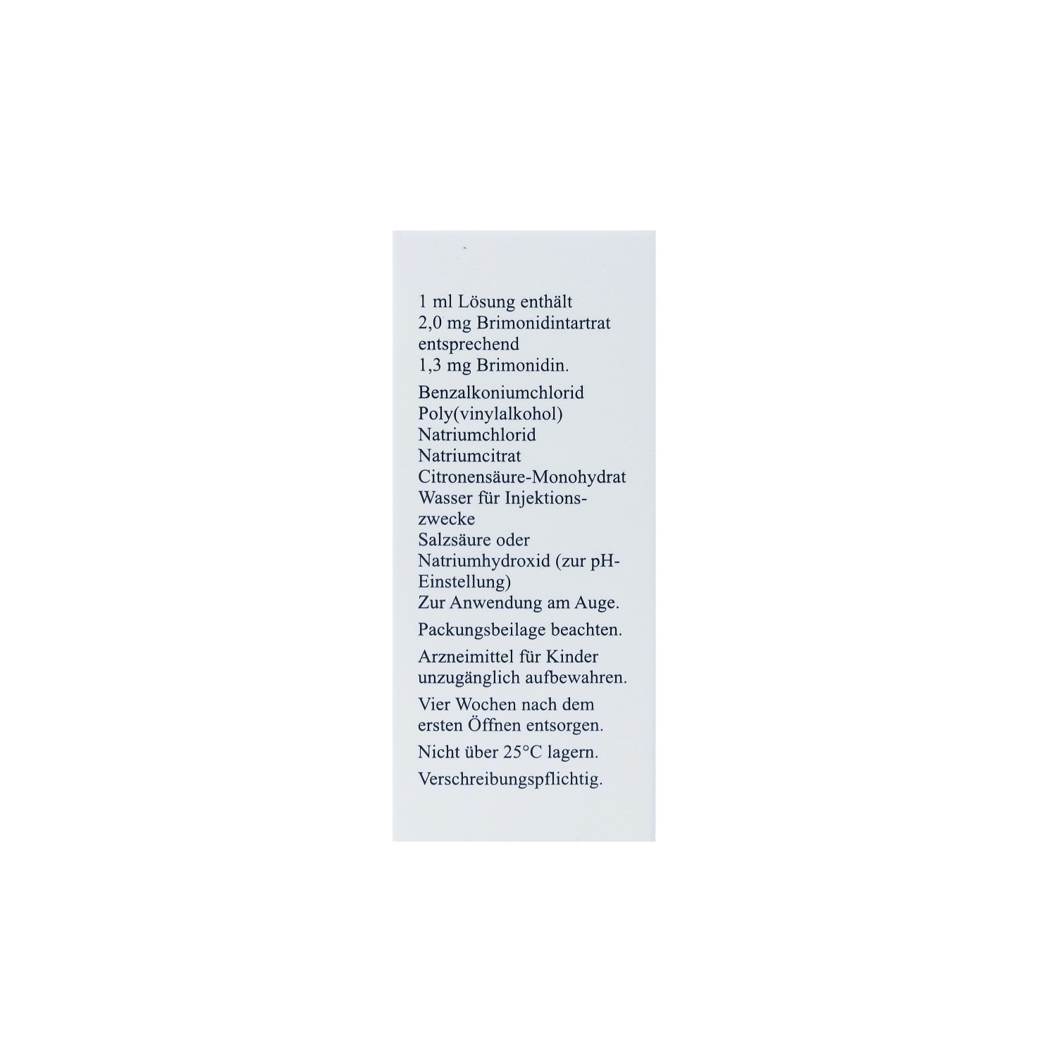BRIMONIDIN Micro Labs 2 mg/ml Augentropfen