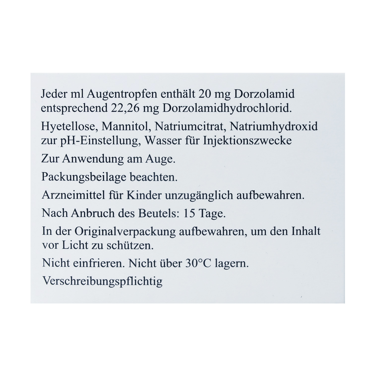 DORZOLAMID Micro Labs 20 mg/ml ATR Lösung im EDB