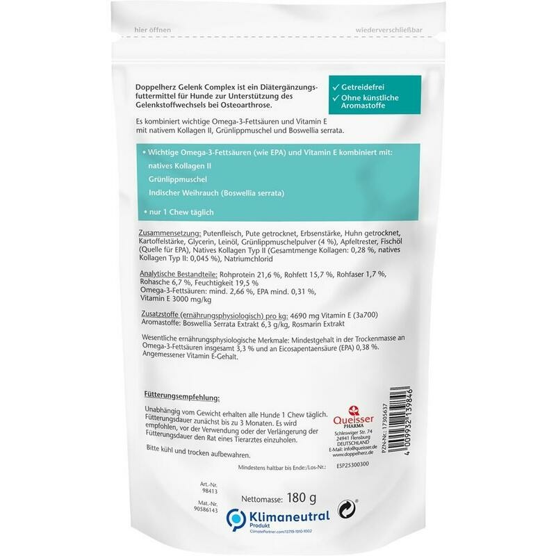 DOPPELHERZ für Tiere Gelenk Complex Chews f.Hunde