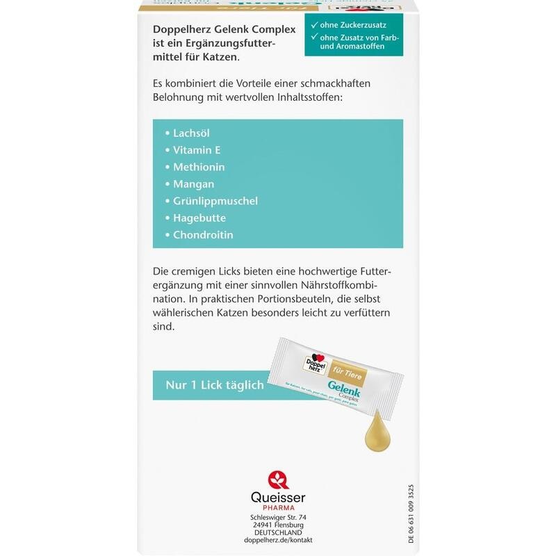 DOPPELHERZ für Tiere Gelenk Complex Port.B.f.Katze