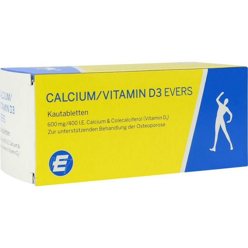 CALCIUM/VITAMIN D3 Evers 600 mg/400 I.E Kautabl.