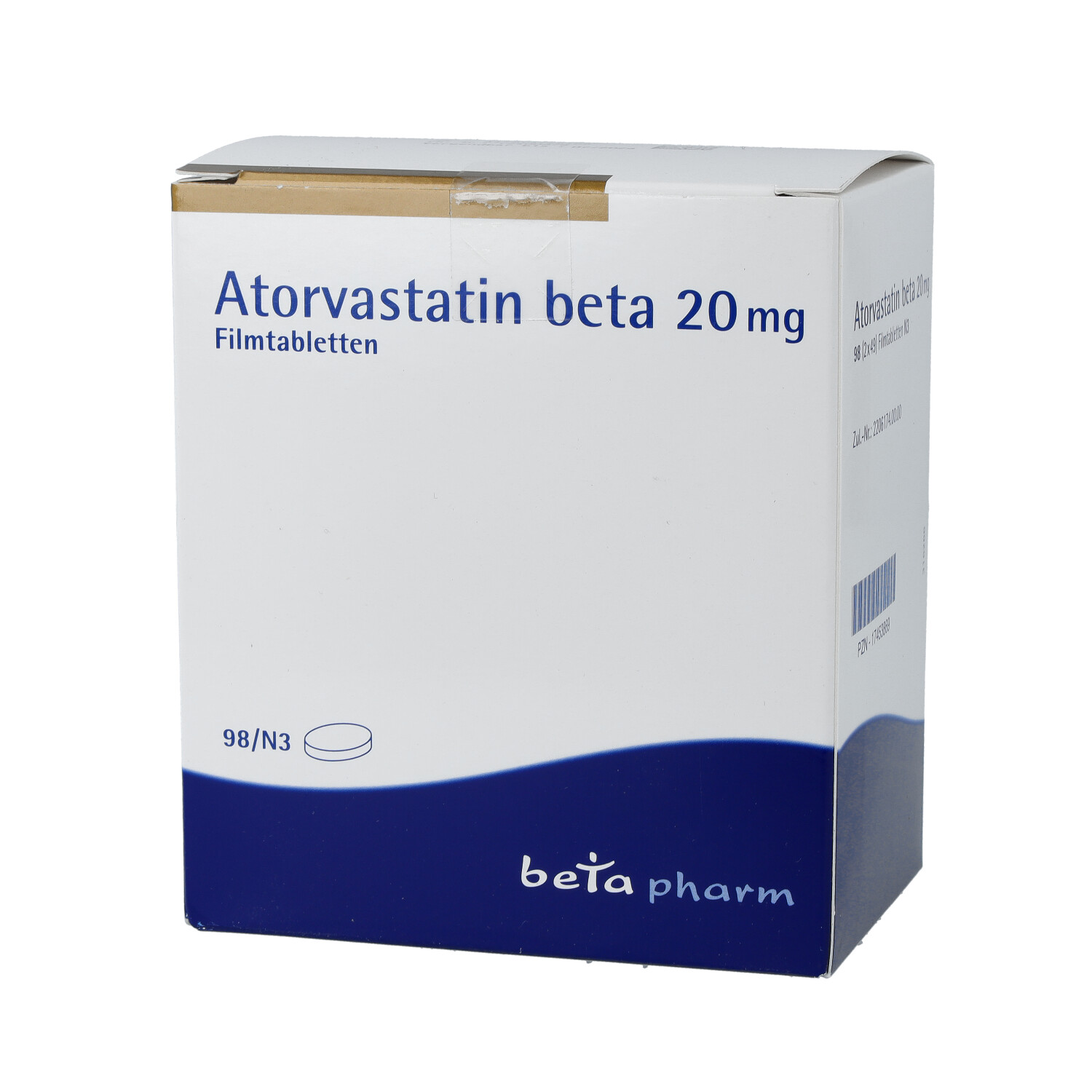 ATORVASTATIN beta 20 mg Filmtabletten