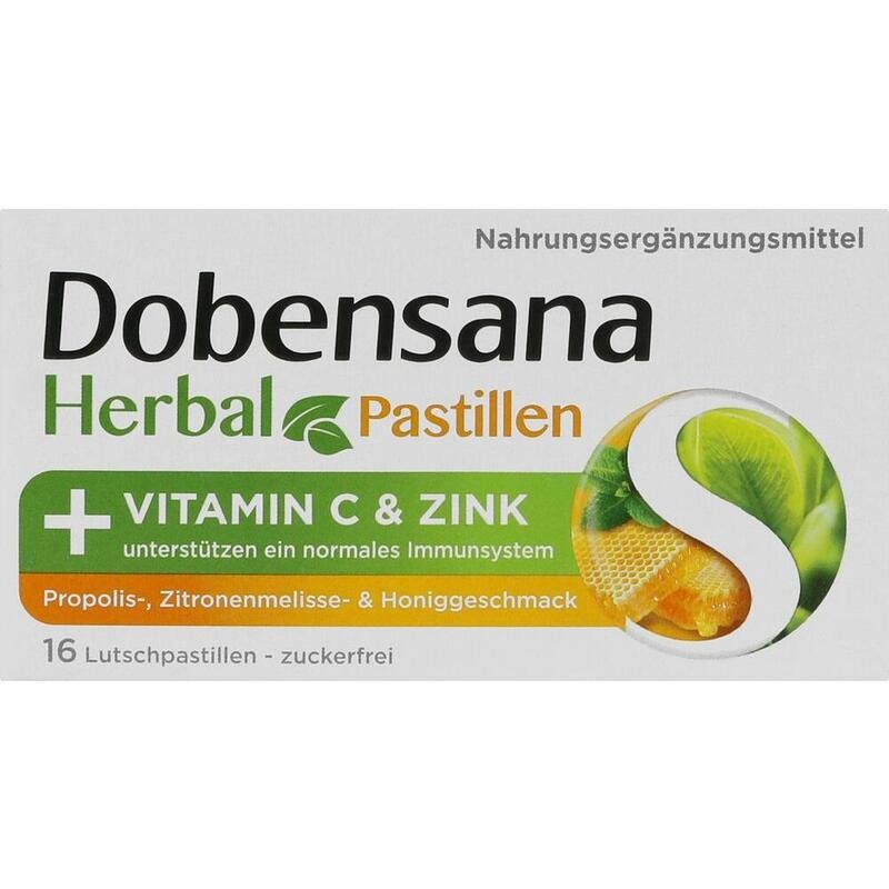 DOBENSANA Herbal Honiggeschm.Vit.C & Zink Pastil.