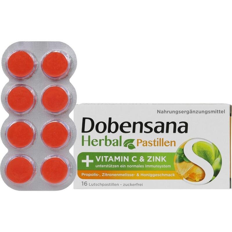DOBENSANA Herbal Honiggeschm.Vit.C & Zink Pastil.