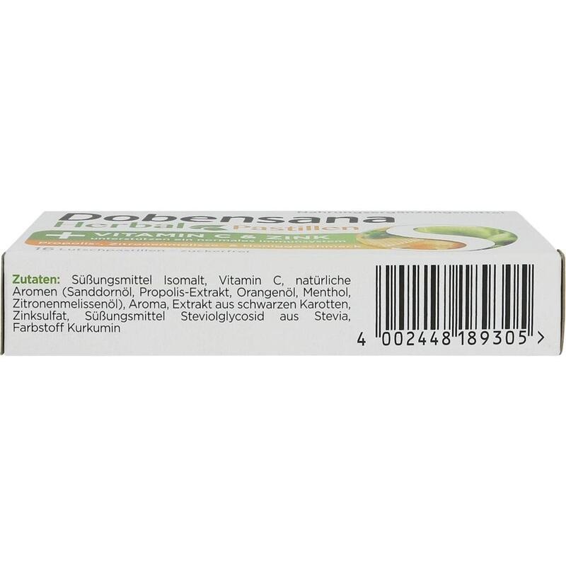 DOBENSANA Herbal Honiggeschm.Vit.C & Zink Pastil.