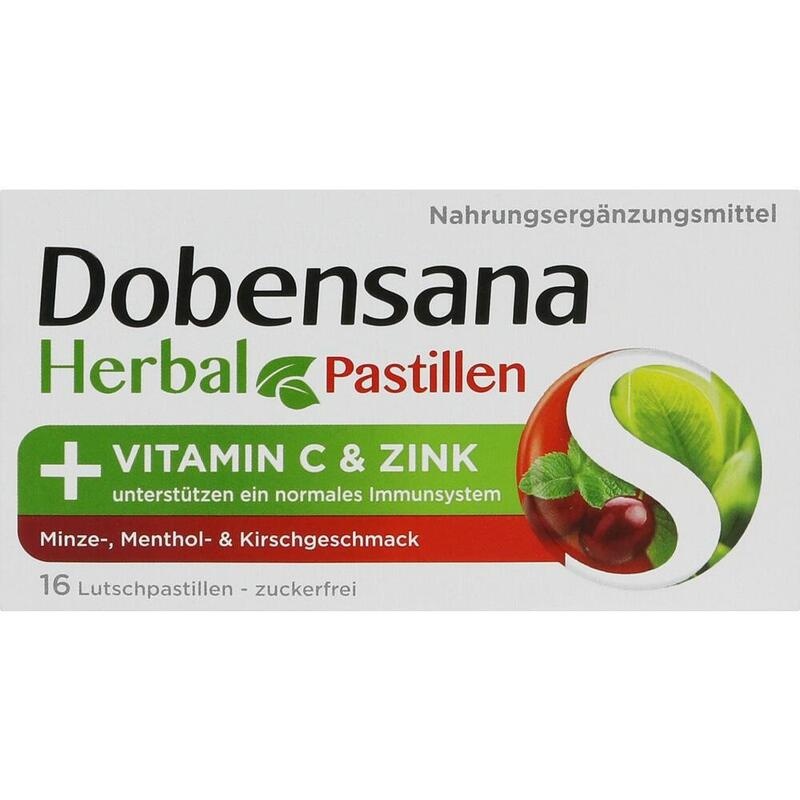 DOBENSANA Herbal Kirschgeschm.Vit.C & Zink Pastil.