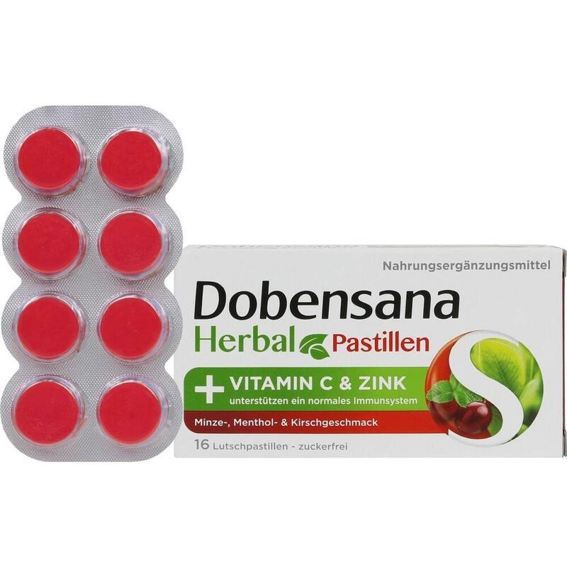 DOBENSANA Herbal Kirschgeschm.Vit.C & Zink Pastil.
