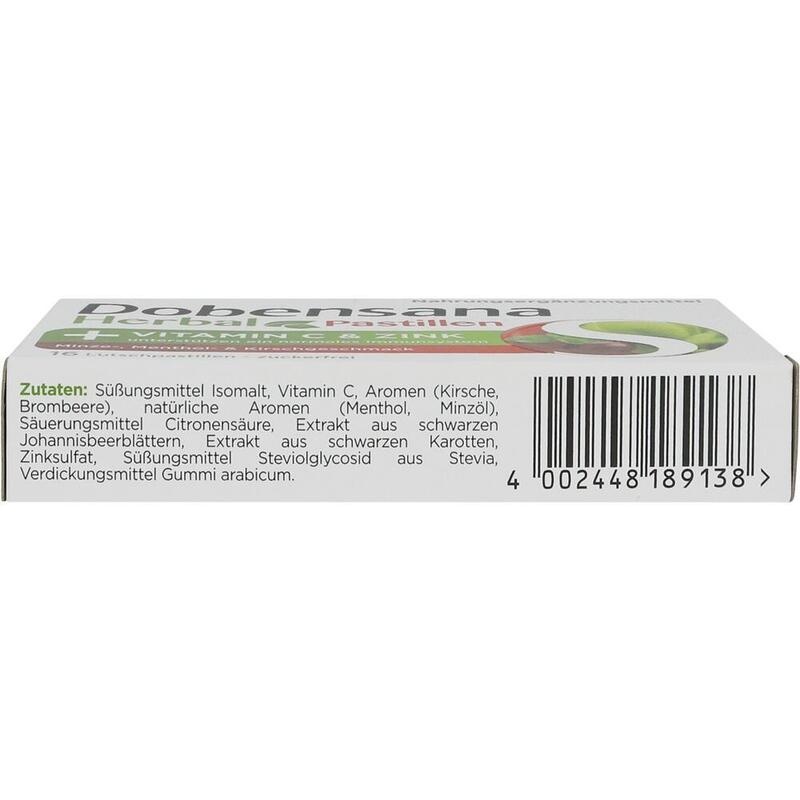 DOBENSANA Herbal Kirschgeschm.Vit.C & Zink Pastil.