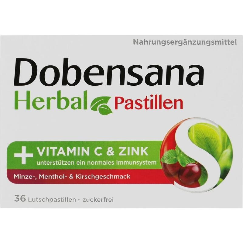 DOBENSANA Herbal Kirschgeschm.Vit.C & Zink Pastil.