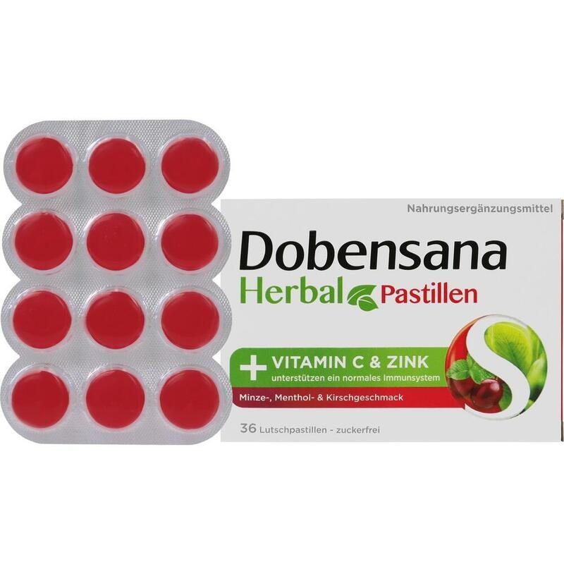 DOBENSANA Herbal Kirschgeschm.Vit.C & Zink Pastil.