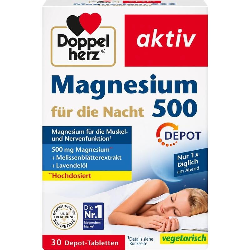 DOPPELHERZ Magnesium 500 für die Nacht Tabletten