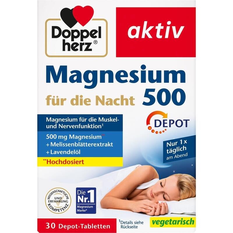 DOPPELHERZ Magnesium 500 für die Nacht Tabletten