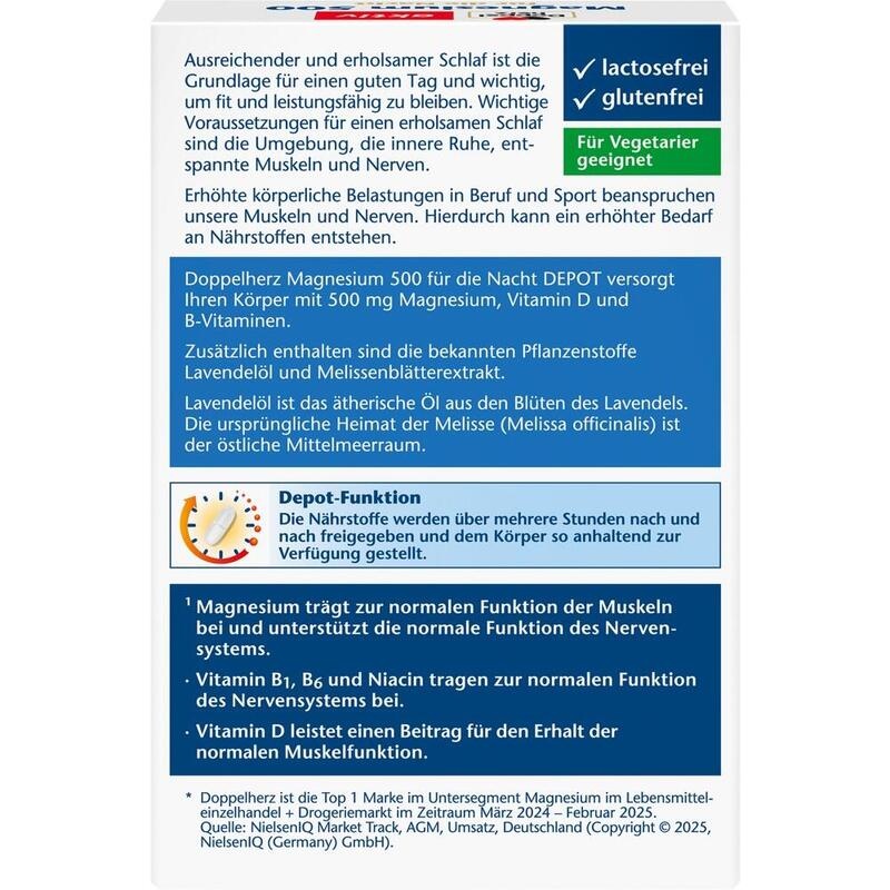 DOPPELHERZ Magnesium 500 für die Nacht Tabletten