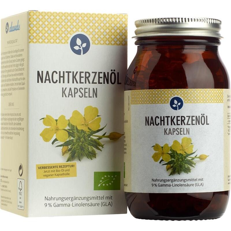 NACHTKERZENÖL 500 mg Kapseln Bio vegan