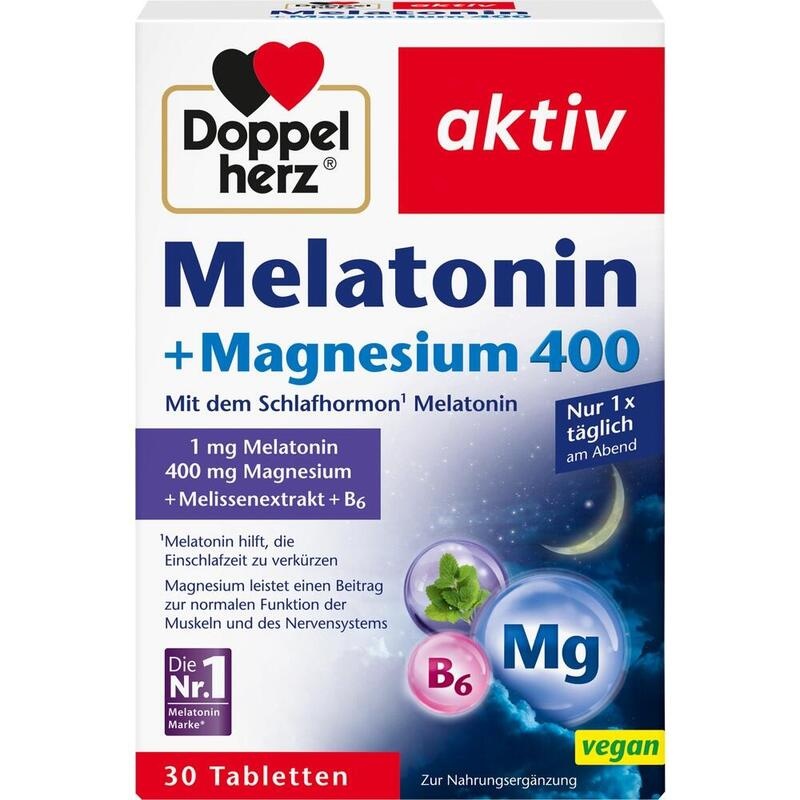 DOPPELHERZ Melatonin+Magnesium 400 Tabletten