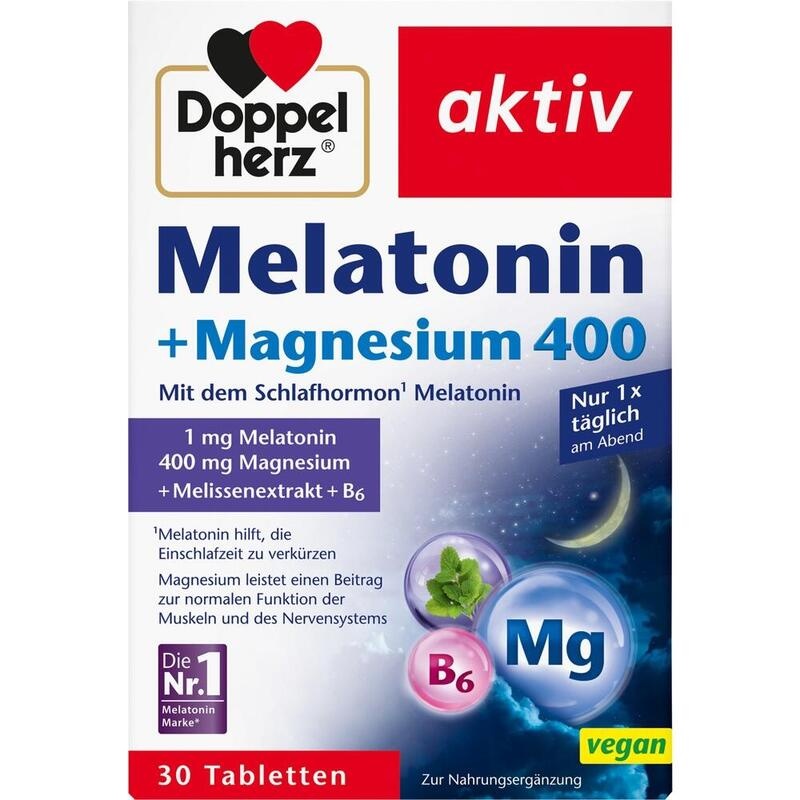 DOPPELHERZ Melatonin+Magnesium 400 Tabletten