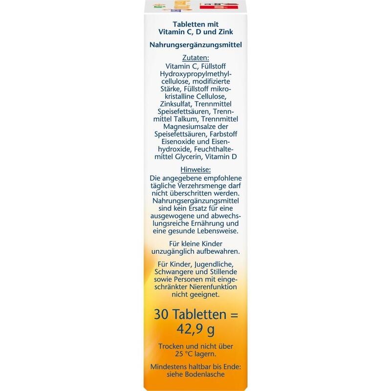 DOPPELHERZ Vitamin C 1000+D3+Zink Depot Tabletten
