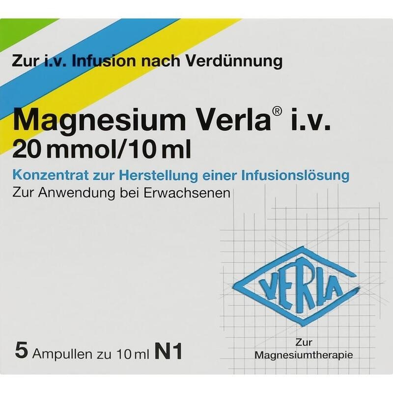 MAGNESIUM VERLA i.v. 20 mmol/10 ml K.z.H.e.Inf.Lsg