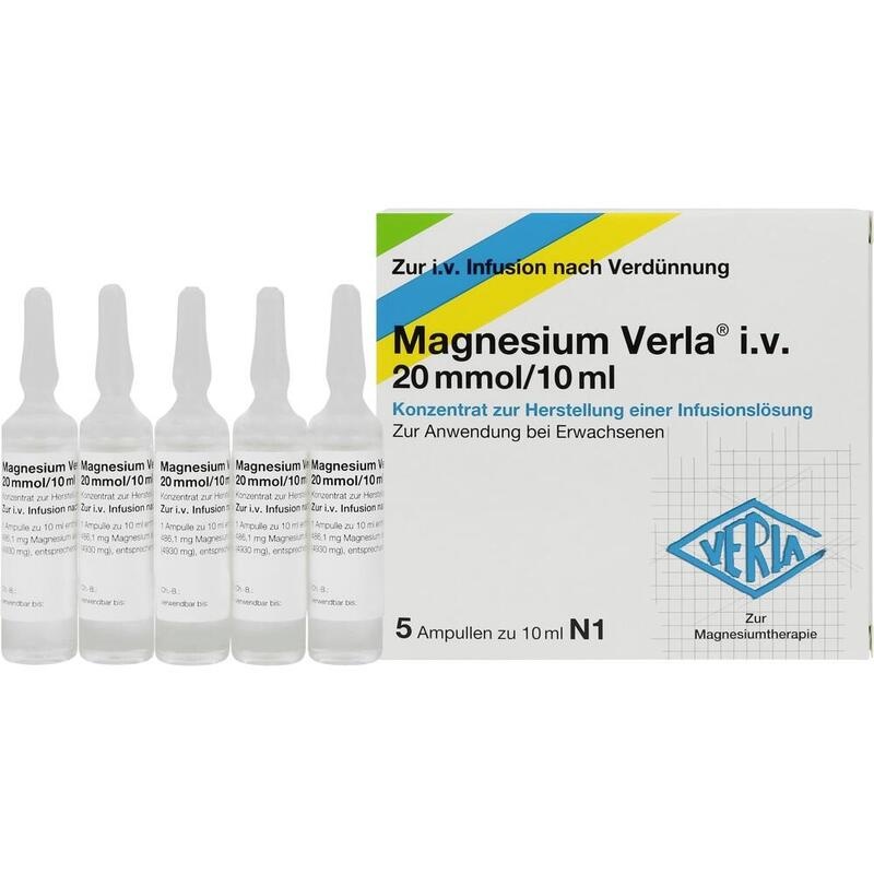 MAGNESIUM VERLA i.v. 20 mmol/10 ml K.z.H.e.Inf.Lsg