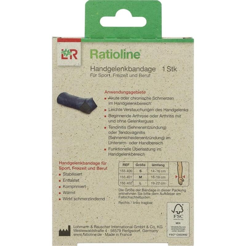 RATIOLINE Handgelenkbandage Gr.S
