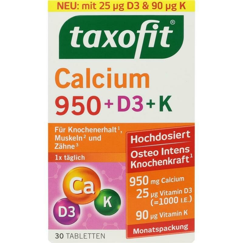 TAXOFIT Calcium 950+D3+K Tabletten