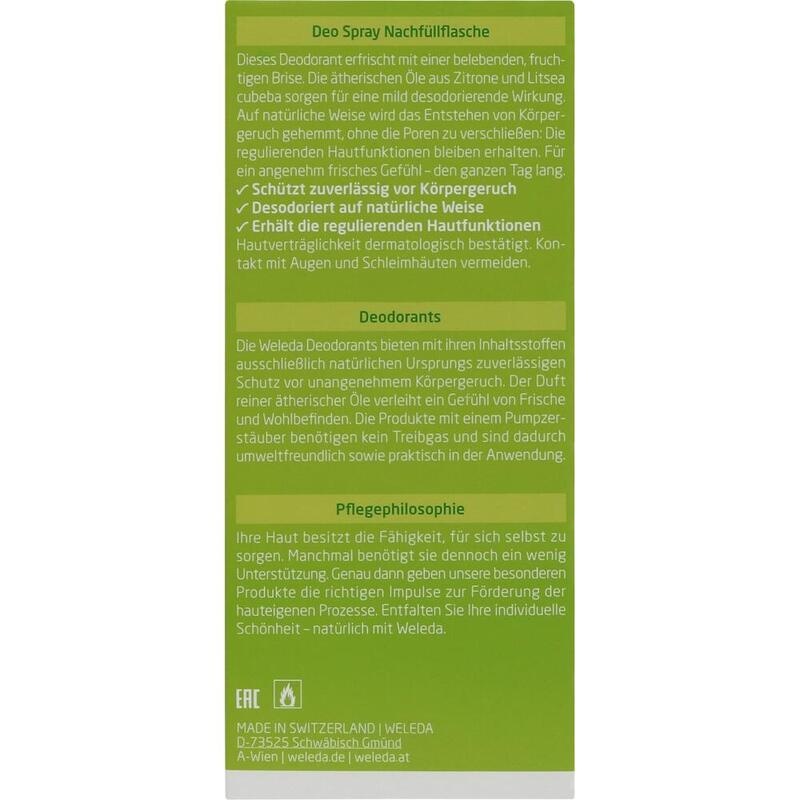 WELEDA Citrus Fresh Deo Spray Nachfüllflasche