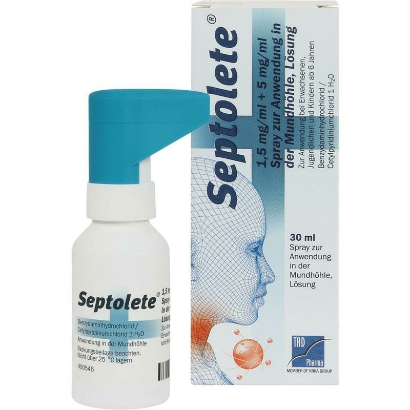 SEPTOLETE 1,5mg/ml + 5mg/ml Spr.z.Anw.i.d.Mundhö.