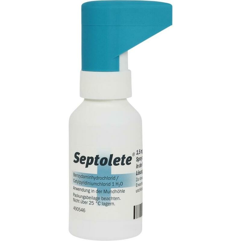 SEPTOLETE 1,5mg/ml + 5mg/ml Spr.z.Anw.i.d.Mundhö.