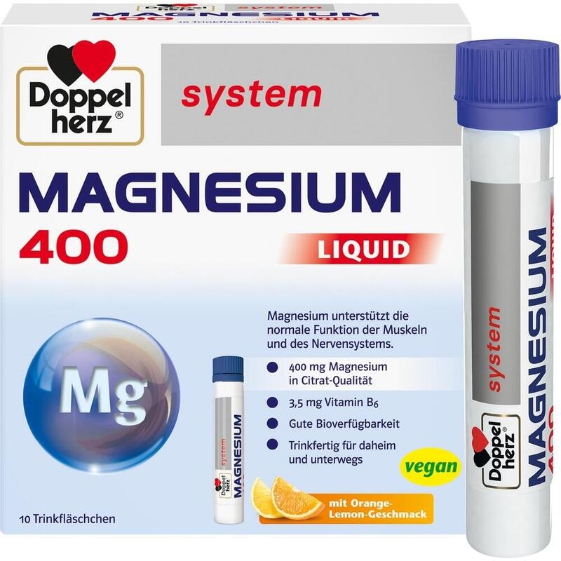 DOPPELHERZ Magnesium 400 Liquid system Trinkamp.