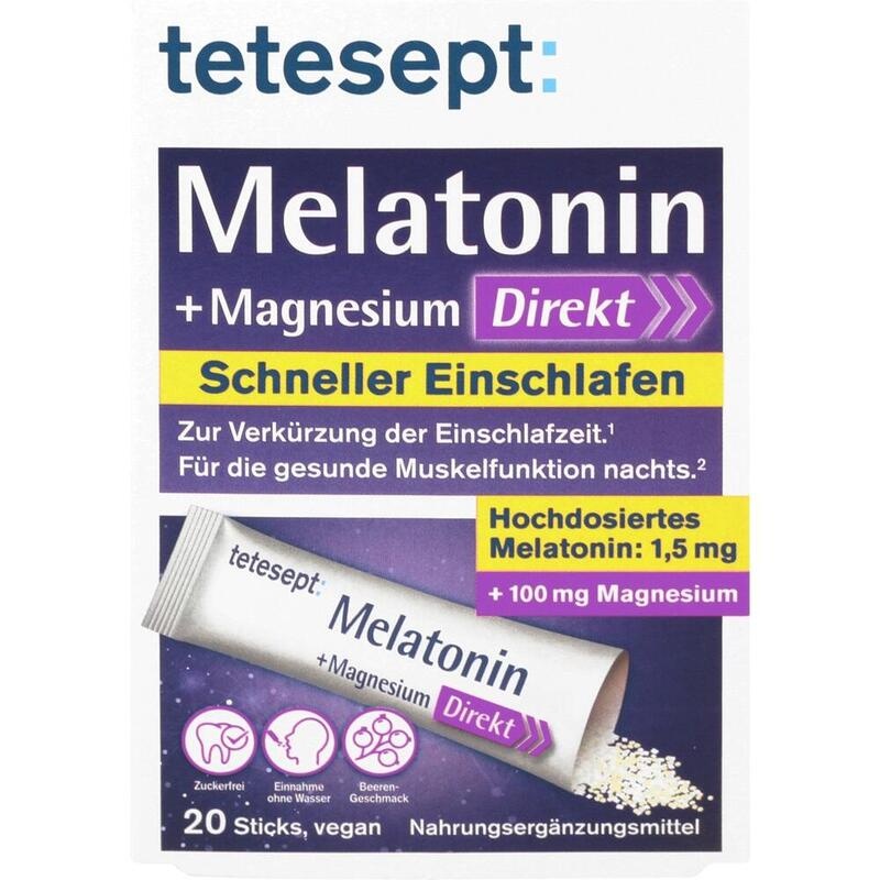 TETESEPT Melatonin+Magnesium Direkt Sticks
