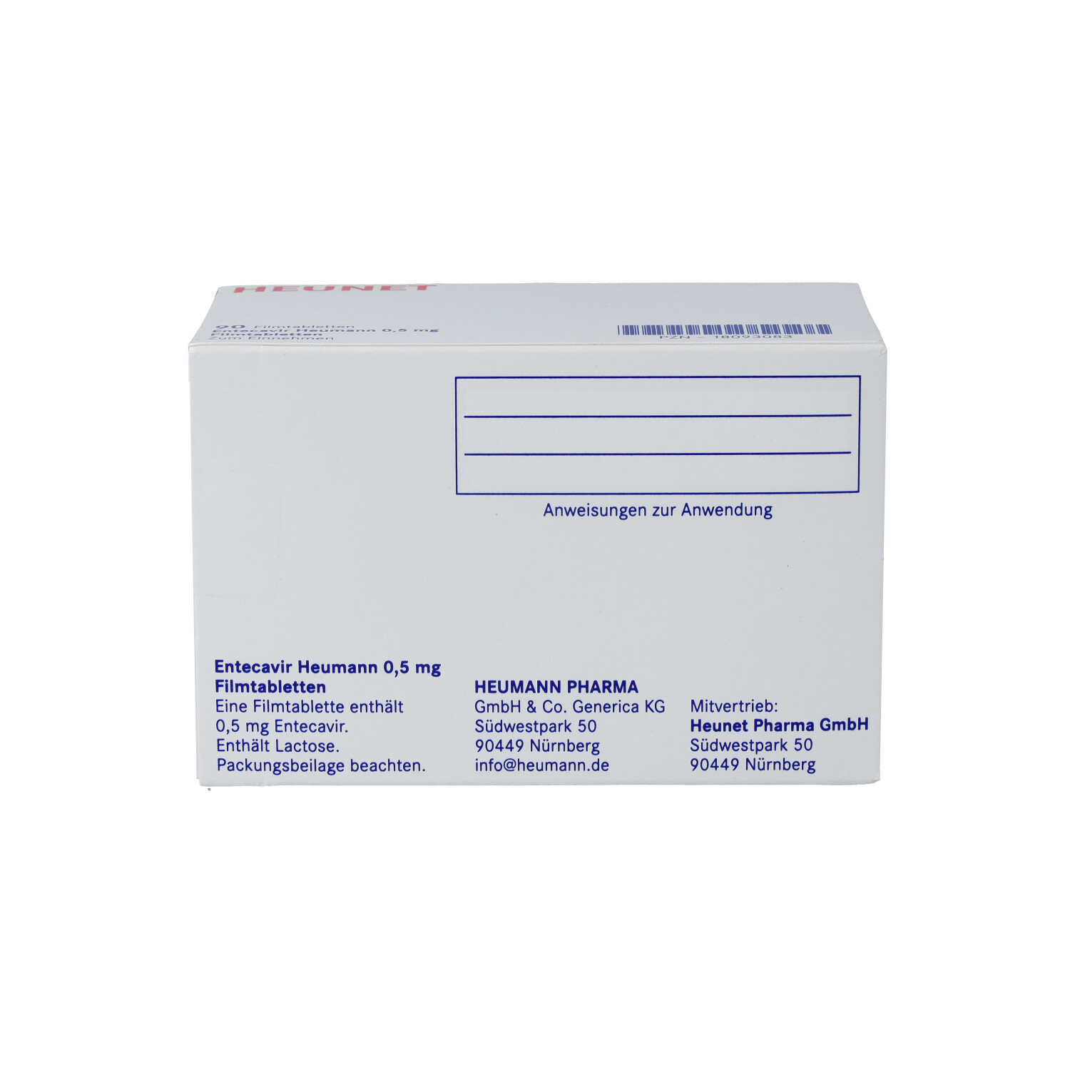 ENTECAVIR Heumann 0,5 mg Filmtabletten Heunet