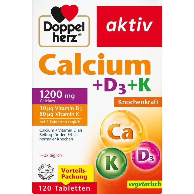 DOPPELHERZ Calcium+D3+K Tabletten