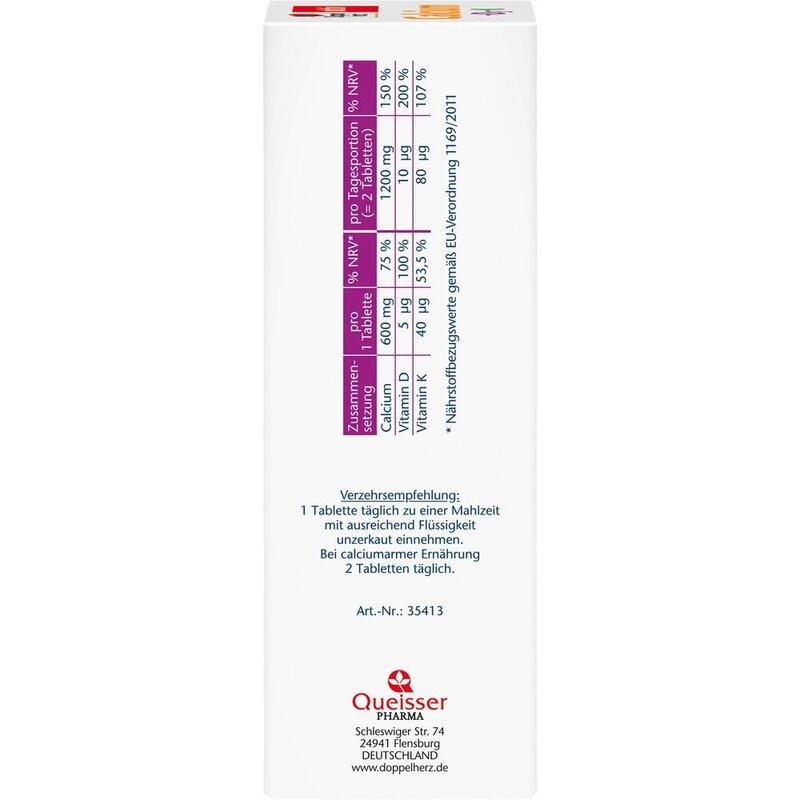 DOPPELHERZ Calcium+D3+K Tabletten