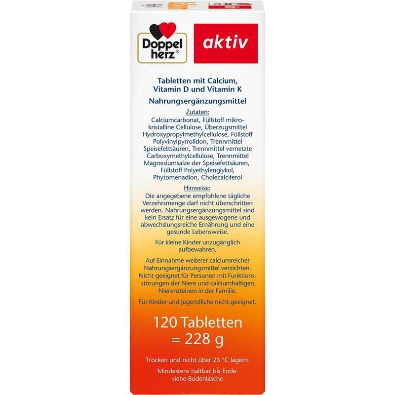 DOPPELHERZ Calcium+D3+K Tabletten