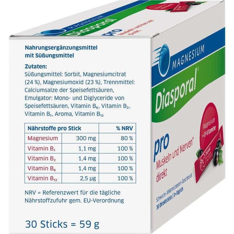 MAGNESIUM DIASPORAL pro+B-Vit.Musk.+Nerven direkt
