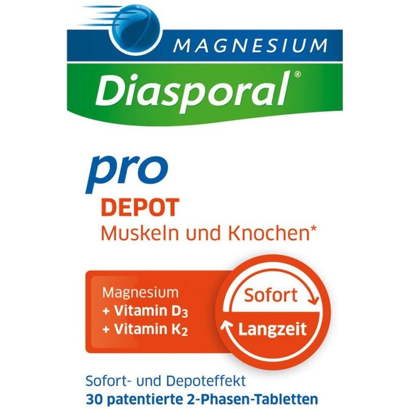 MAGNESIUM DIASPORAL pro+D3+K2 DEPOT Muskel+Kno.Tab