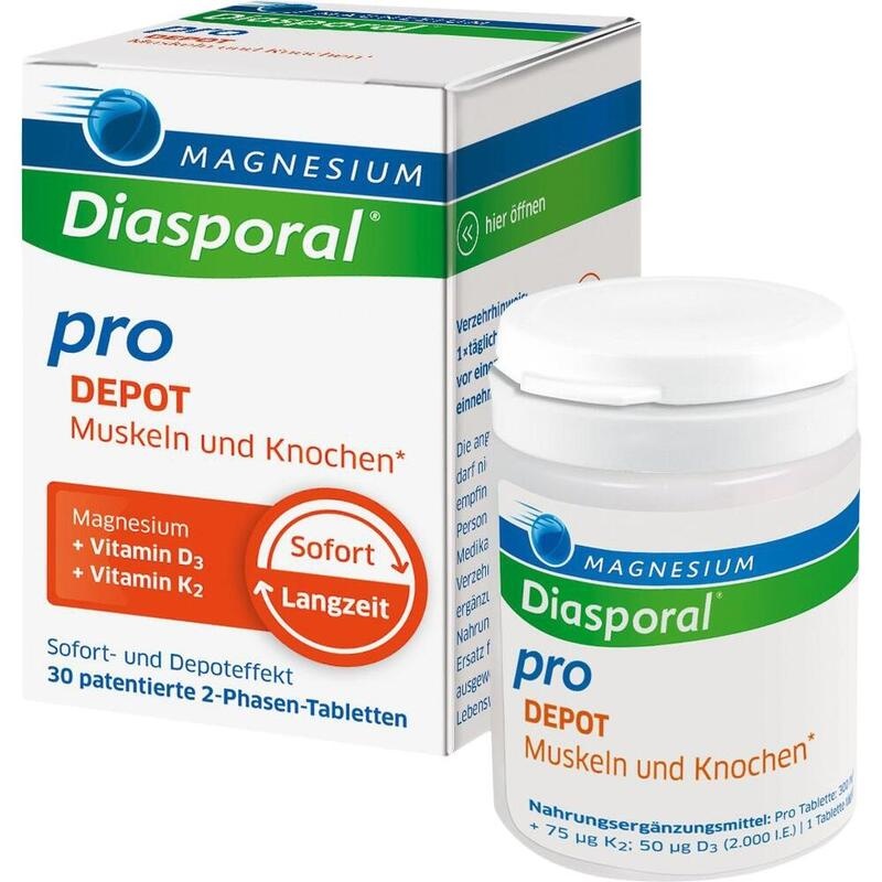 MAGNESIUM DIASPORAL pro+D3+K2 DEPOT Muskel+Kno.Tab