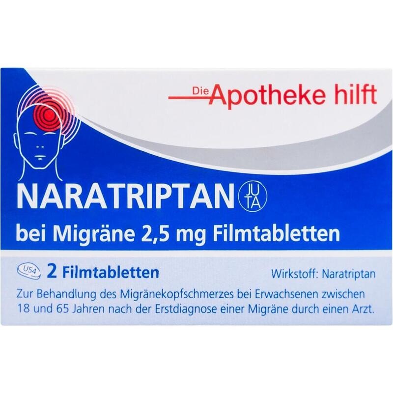 NARATRIPTAN Juta bei Migräne 2,5 mg Filmtabletten