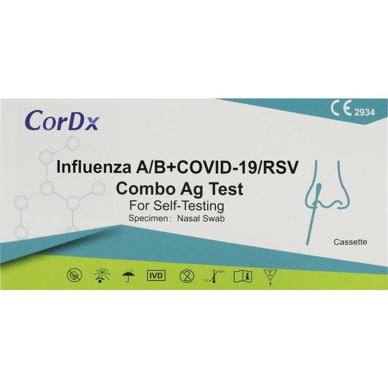 CorDx Kombitest zum Nachweis von SARS-CoV-2, Influenza A+B und RS-Viren