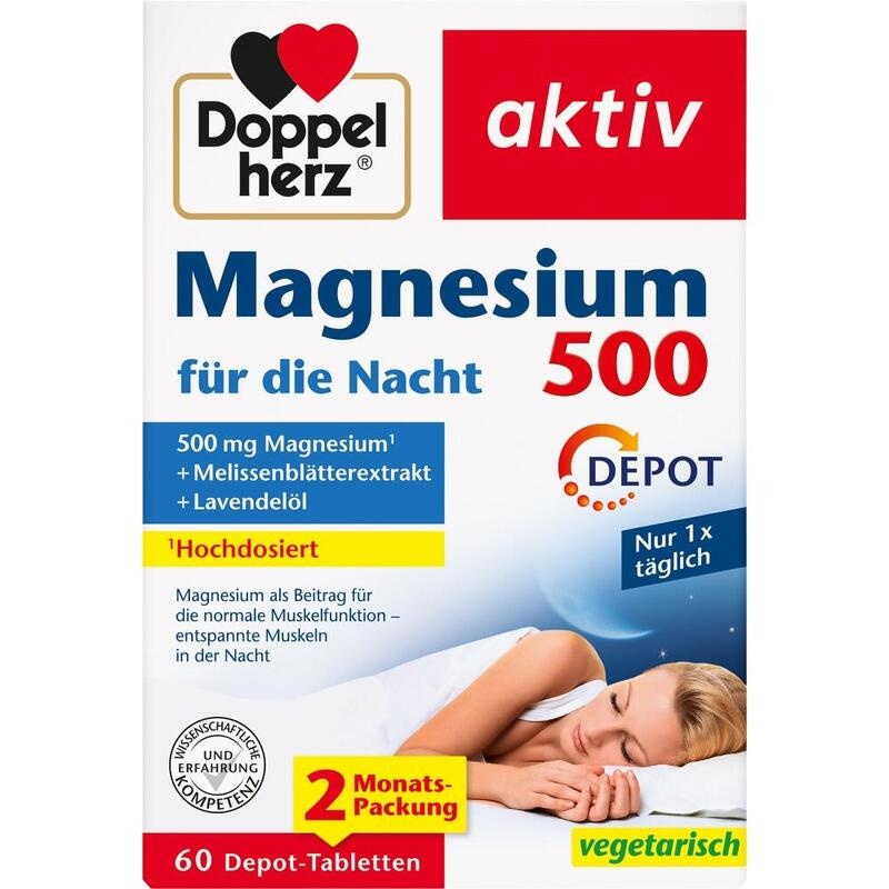 DOPPELHERZ Magnesium 500 für die Nacht Tabletten